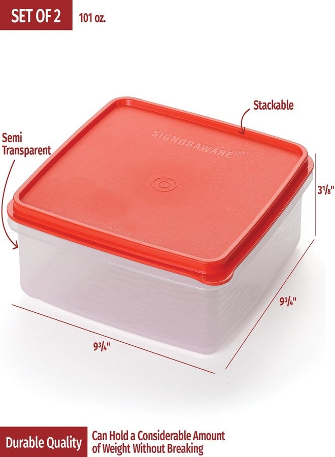 Signoraware Plastic Storage Containers with Lids - 2-Pack 3L Cupcake Carrier - Leakproof Cookie Storage Containers Airtight - BPA-Free Plastic Containers with Lids for Food Storage, Meal Prep, Leftovers, Cupcakes - Image 5