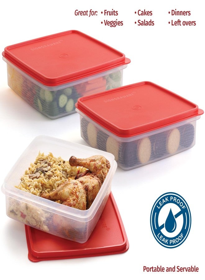 Signoraware Plastic Storage Containers with Lids - 2-Pack 3L Cupcake Carrier - Leakproof Cookie Storage Containers Airtight - BPA-Free Plastic Containers with Lids for Food Storage, Meal Prep, Leftovers, Cupcakes - Image 4