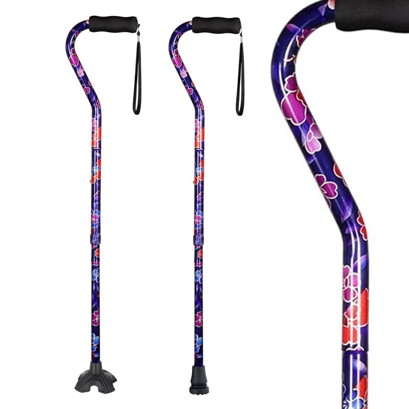 LIXIANG Elegant Walking Cane for Women, Foldable & Adjustable Cane for Seniors with Self-Standing Tip | Lightweight Mobility Aid for Stability & Balance Support - Image 1