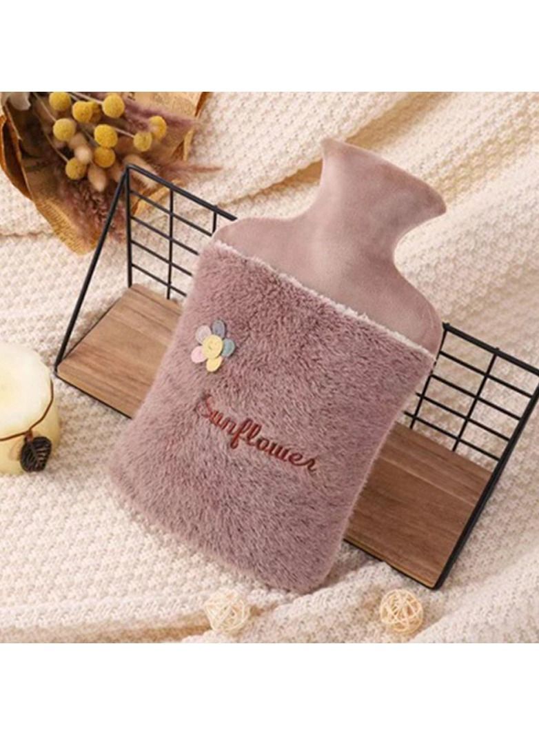 Generic New Water Injection Hot Water Bag Wholesale Large Size Warm Hand Bag Plush Rubber Water Bag  - Image 1