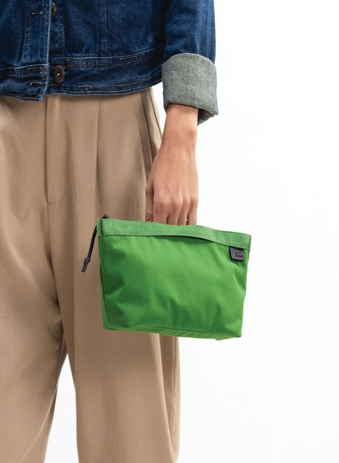 DailyObjects Large Pivot Carry All Pouch for Men and Women |Multi Storage Slip Pockets |Lightweight|Water Repellent|Portable| Recycled Nylon Zippered| Concealed Handles| For Daily Use/Travel (Green) - Image 4