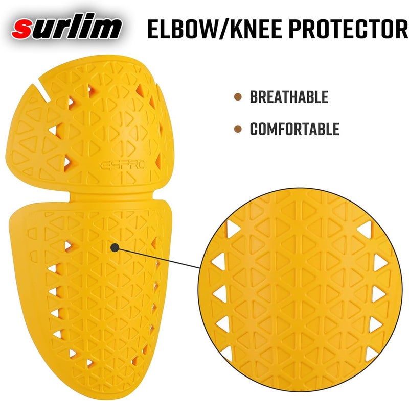 surlim Motorcycle Armor Insert Pads CE Level 2 Motorcycle Protector CE Armor for Motorcycle Jackets Pants (LAS-Elbow/Knee[CE Level 2]) - Image 3