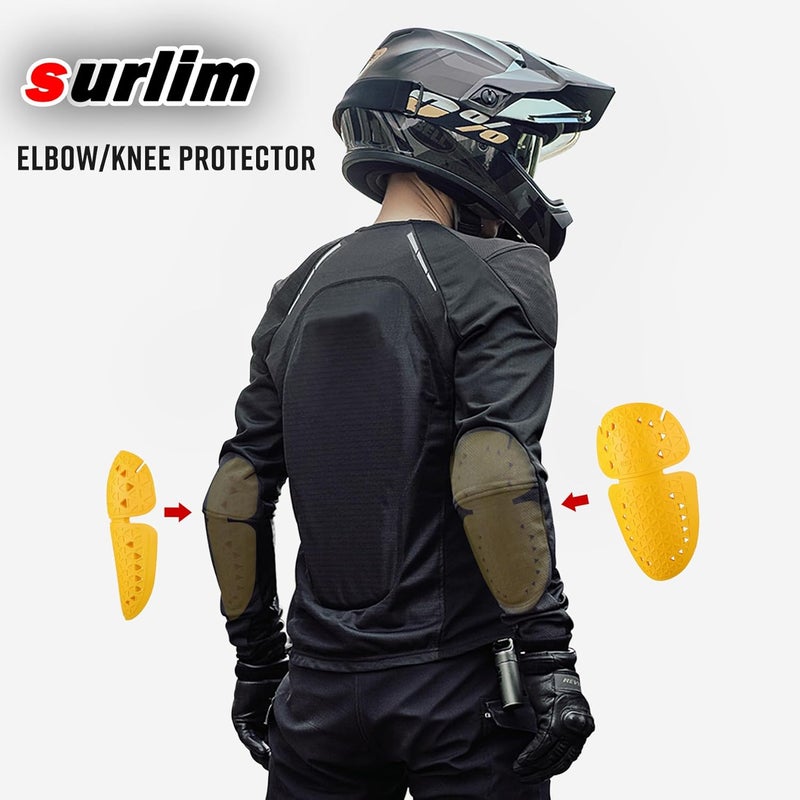 surlim Motorcycle Armor Insert Pads CE Level 2 Motorcycle Protector CE Armor for Motorcycle Jackets Pants (LAS-Elbow/Knee[CE Level 2]) - Image 5