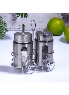 Kosova Cam-422 Metal Sugar Bowl Set Cart 2 Pieces 