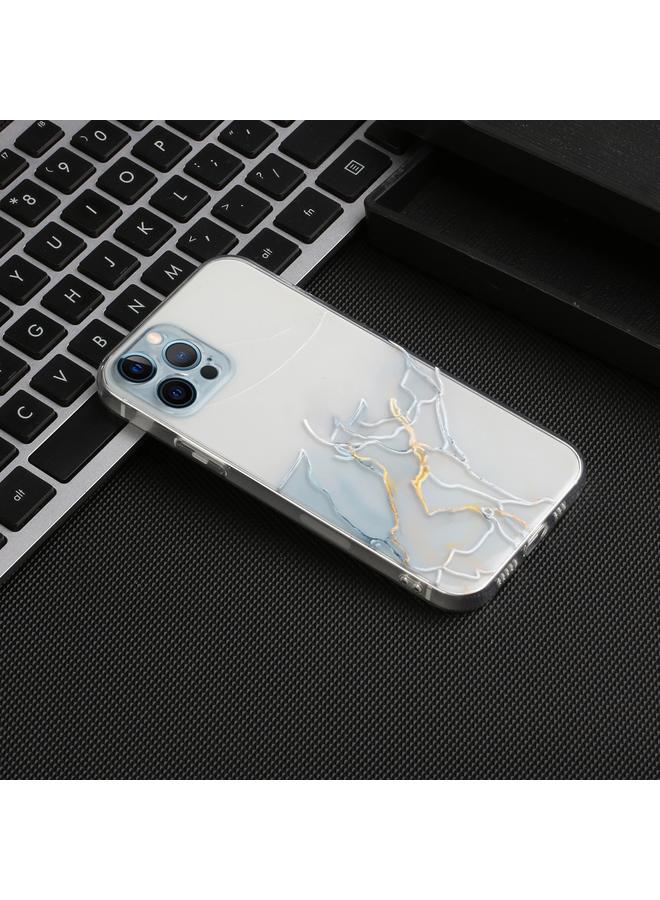 زبون جراب لهاتف iPhone 12 Pro Max بنمط رخامي مجوف من مادة TPU بحافة مستقيمة وفتحة دقيقة - Image 5