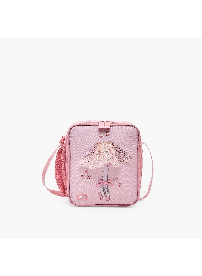 YOLO Lunch Bag-Ballerina-1 Cmprt- (Polyester) Pink \ 21X25X10.5 - Image 2