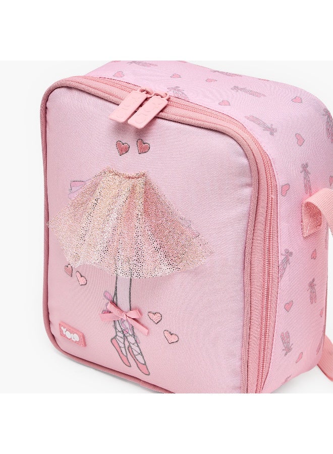 YOLO Lunch Bag-Ballerina-1 Cmprt- (Polyester) Pink \ 21X25X10.5 - Image 3