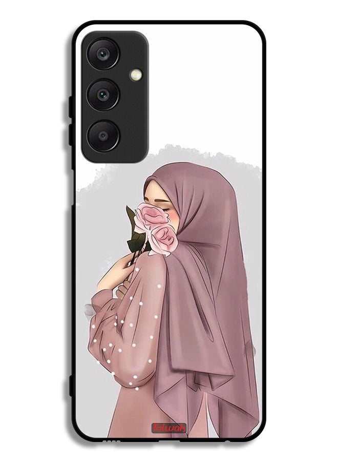 Tolwak Samsung Galaxy A25 5G Protective Case Cover Holding Roses Girl Art - Image 1