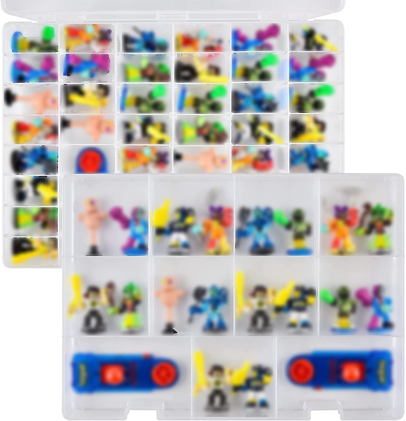 Case Compatible with Akedo Ultimate Arcade Warriors Figures Packs Mini Battling Action Character Collector Storage Organizer Fits for Battle Arena for Legendary Attack Toy Figure Bots Box Only