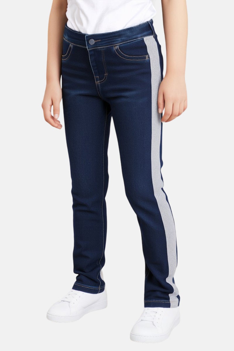 Levi's جينز ضيق للفتيات، مغسول وقابل للتمدد، أزرق - Image 1