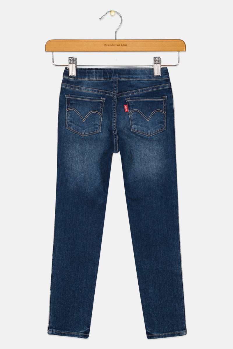 Levi's جينز ضيق للفتيات، مغسول وقابل للتمدد، أزرق - Image 3