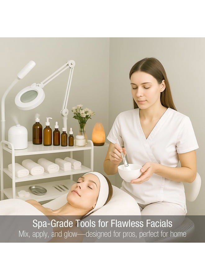 Appearus Facial Mask Silicone Mixing Bowl Set – 6-Piece Spa Skincare Kit with 3 Mixing Bowls, Brush & Spatulas – Reusable, Microwave & Dishwasher Safe – White - Image 4