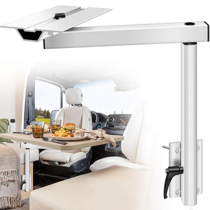 Virego RV Adjustable Table Leg 360 Degree Rotation Aluminum Alloy Removable RV Table Leg Height Adjustable RV Table Leg Bracket for Caravan Motorhome Yachts Easy to Install