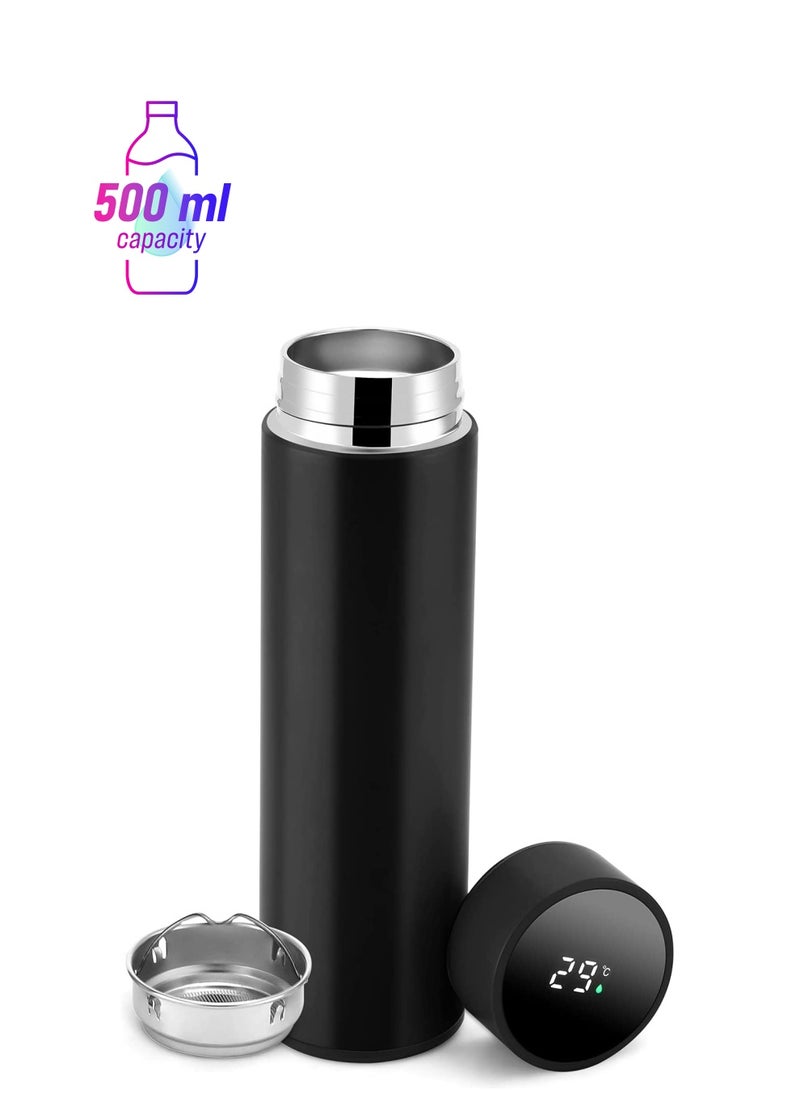 Cool Baby COOLBABY Smart Insulated Water Bottle, 500ML(Black)  - Image 1
