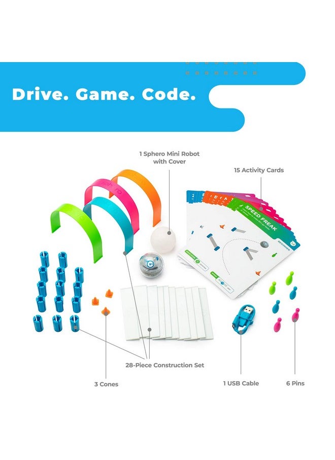 Sphero - Mini Activity Kit - App-Enabled Coding Robot - 55 Piece Construction Set & Activity Cards - Stem Educational Toy For Kids - Bluetooth Connectivity - Interactive & Fun Learning For Ages 8+ - Image 1