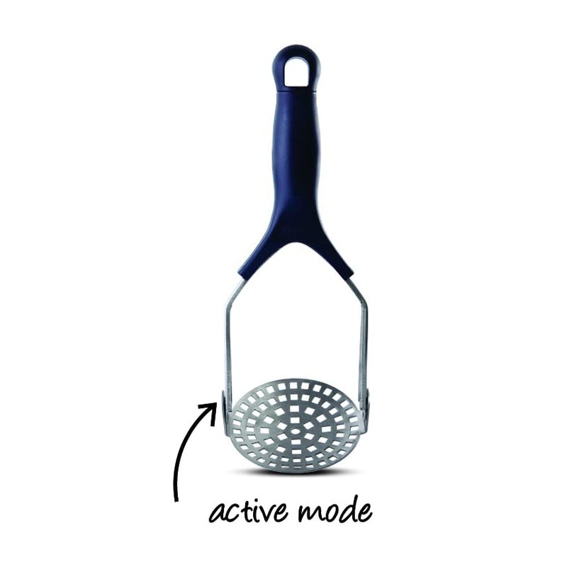 Anjali Stainless Steel Flexible Potato Masher Take Less Space Gives a Good Grip for Vegetable Smasher Boiled Potatoes Pav Bhaji Stuffed Paratha Silver PM04 - Image 3