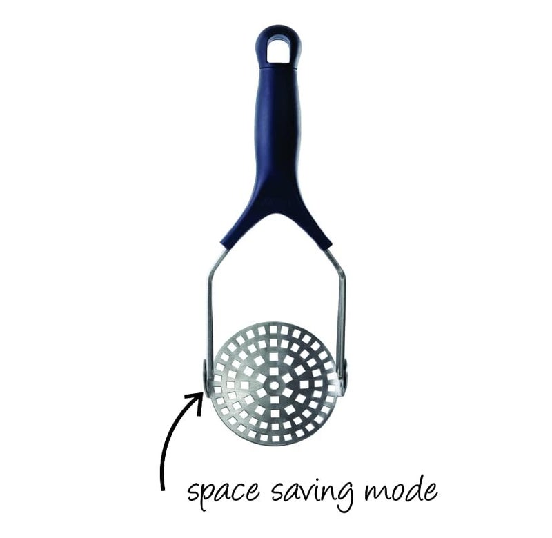 Anjali Stainless Steel Flexible Potato Masher Take Less Space Gives a Good Grip for Vegetable Smasher Boiled Potatoes Pav Bhaji Stuffed Paratha Silver PM04 - Image 4
