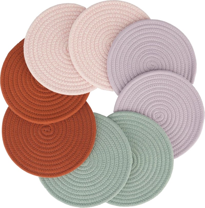 8ينكه تريفيتس طقم بوت هولديرس طقم كواستيرس فور كوونتيرتوبس هوت فرش هوت بادس 8 ينكه كوتتون بوتهولديرس فور مطبخ يديال فور هوت ديسهيس, بوتس, بانس, تيابوتس, بوول اند أطباق 8 بكس