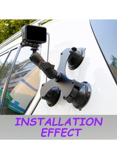 General Triple Suction Cup Mount Car Windshield Suction Cup Mount for Insta360 ONE X3, X2, X, R, RS, GO 2, GoPro and DJI OSMO Action 2 3 Cameras  - Image 5