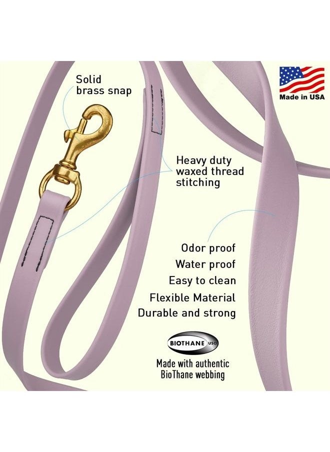 Viper Biothane K9 Working Dog Leash Waterproof Lead for Tracking Training Schutzhund Odor-Proof Long Line with Solid Brass Snap for Puppy Medium and Large Dogs 4ft, Pastel Purple  - Image 2