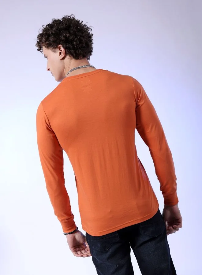 شركة المرآب الهندية Men Slim Fit Solid V-Neck Tshirt