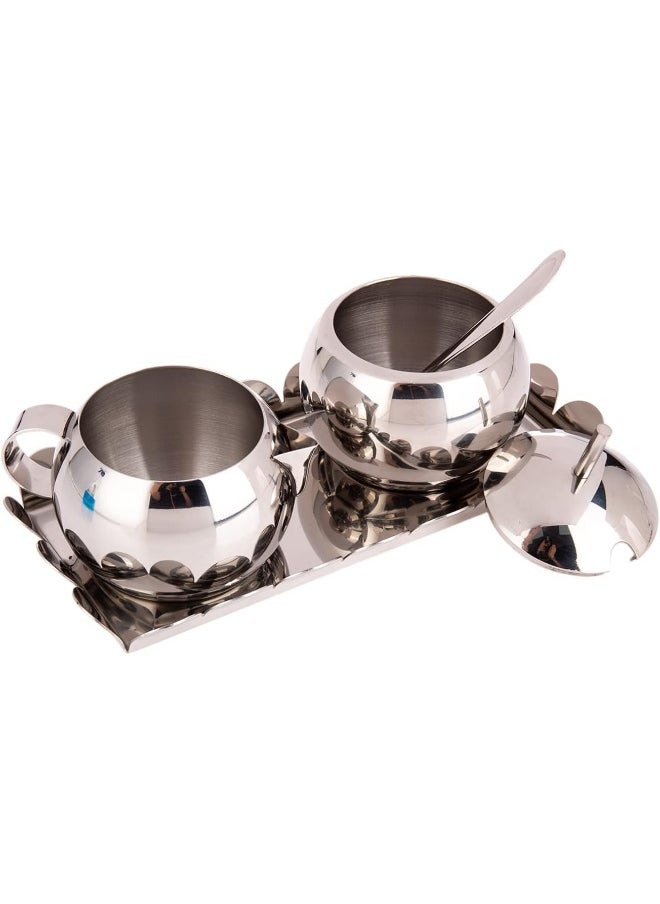AKDC AKDC Silver Sugar Bowl With Milk Pot  - Image 3