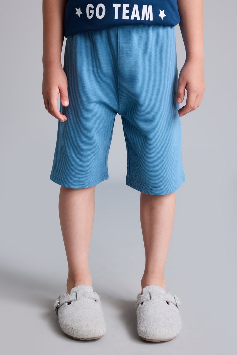 DeFacto Blue Boy 2 piece Regular Fit Printed Knitted Pyjamas Casual - Image 5