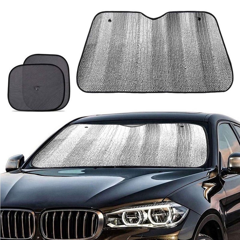 Big Ant Windshield Sun Shade Bonus Car Window Shade Car Sun Shade Keeps Vehicle CoolUV Ray Protector Front Windshield Sunshade Fit for Most Cars SUV Trucks Minivans551 x 275 inches