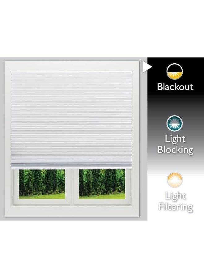 Redi Shade No Tools Easy Lift TrimatHome Cordless Cellular Blackout Fabric Shade Natural 36 W x 64 L Fits windows 19 36 - Image 3