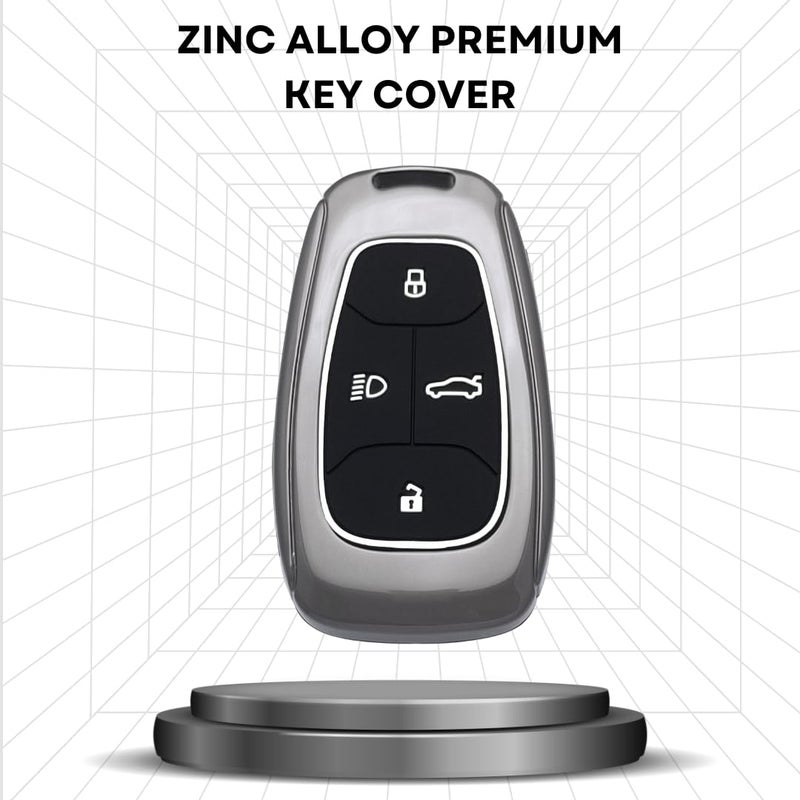 Keycept™ Metal Key Cover for Tata Nexon | Curvv | Altroz | Harrier | Punch | EV | Tigor | Tiago EV Electric | Safari and Facelift 4 Button Smart Key (Cover). - Image 5