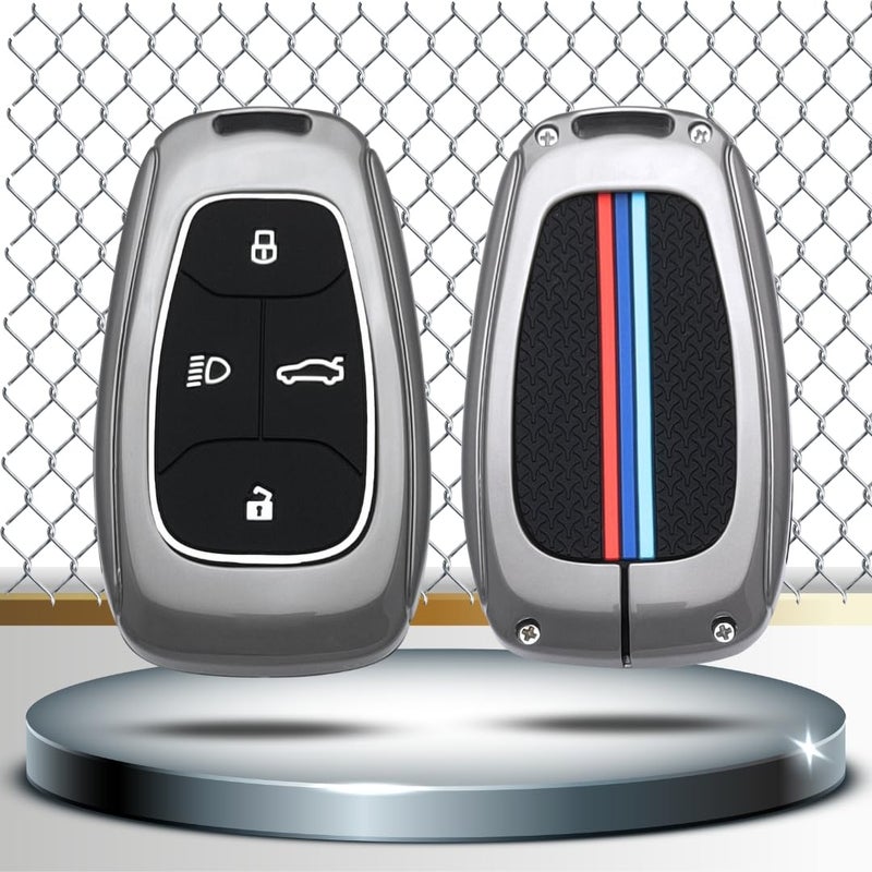Keycept™ Metal Key Cover for Tata Nexon | Curvv | Altroz | Harrier | Punch | EV | Tigor | Tiago EV Electric | Safari and Facelift 4 Button Smart Key (Cover). - Image 4