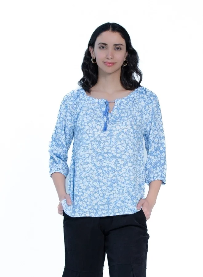 HaILYS Blue Floral Blouse