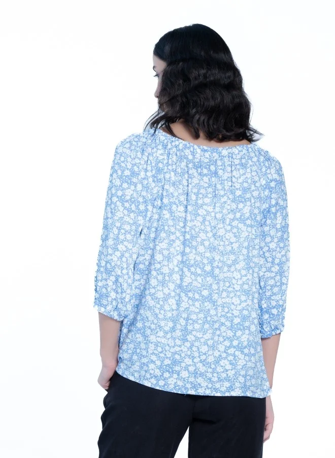 HaILYS Blue Floral Blouse