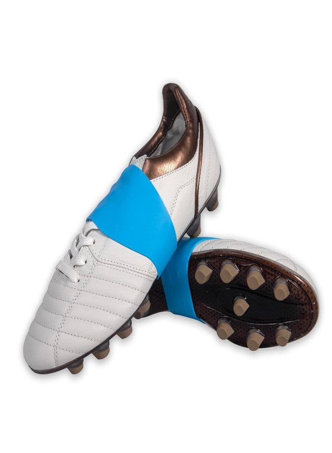 TYSS Youth Soccer Cleat Lace Bands- Soccer Lace Bands Cover Protector Kids - Soccer Shoe Laces Keeper 1 Pair (Blue) - Image 2