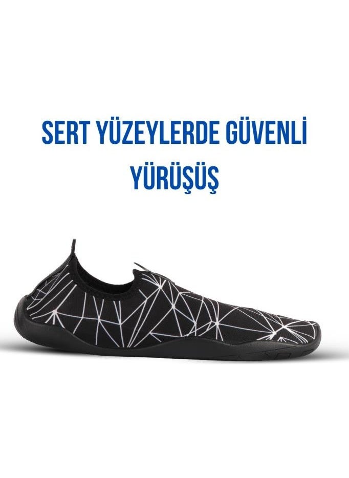 Lord Mountain - Prism Black White Sea Shoes, Beach Shoes, Pool Shoes, Flexible Design - Image 1