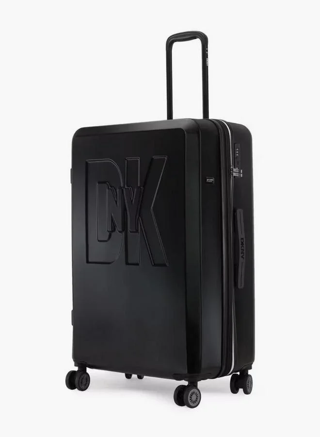 DKNY Embossed Hardcase Luggage Trolley With Retractable Handle - 28 Inches Check-In Bag