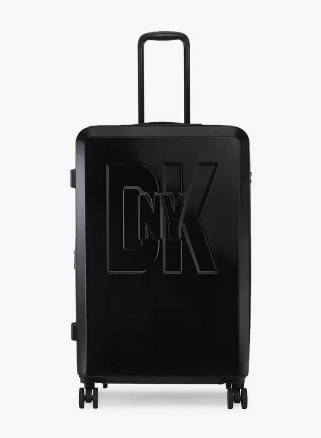 DKNY Embossed Hardcase Luggage Trolley With Retractable Handle - 28 Inches Check-In Bag