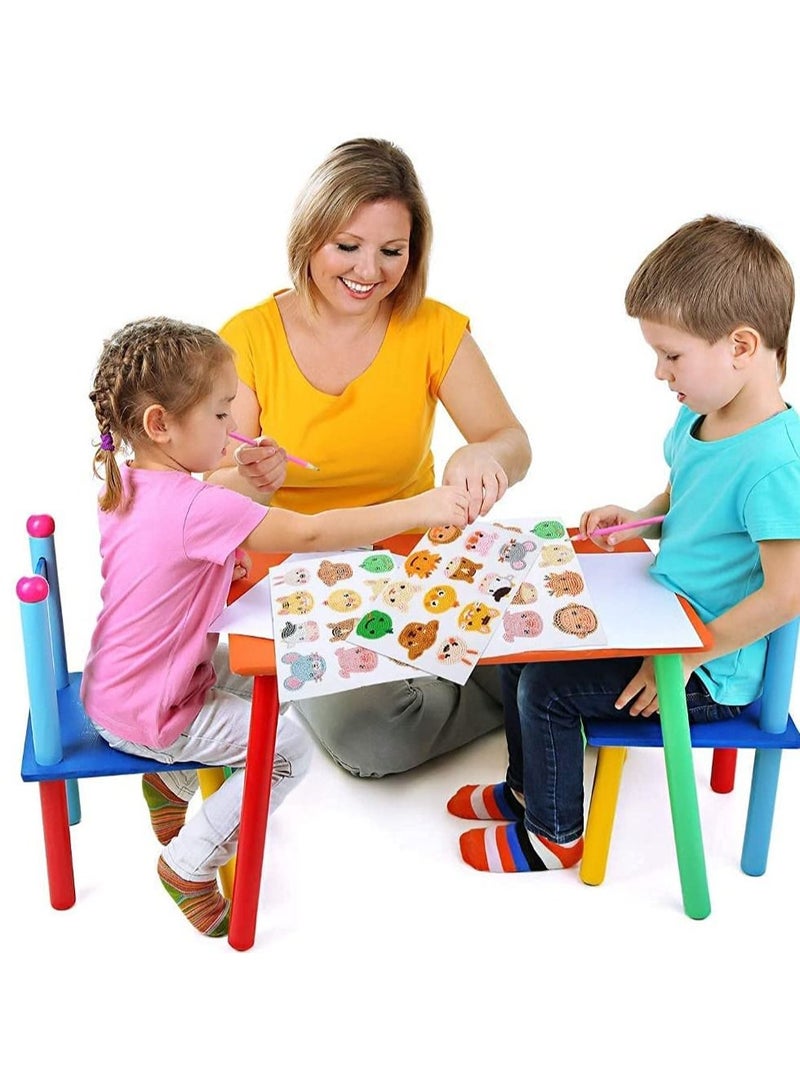 SYOSI 5D DIY Diamond Painting Stickers Kits for Kids,  Princess Theme Stick Paint with Diamonds by Number Kit Easy to DIY, Shine Sparkle Stickers DIY Handmade Art Craft, 8pcs Princess Stickers - Image 2