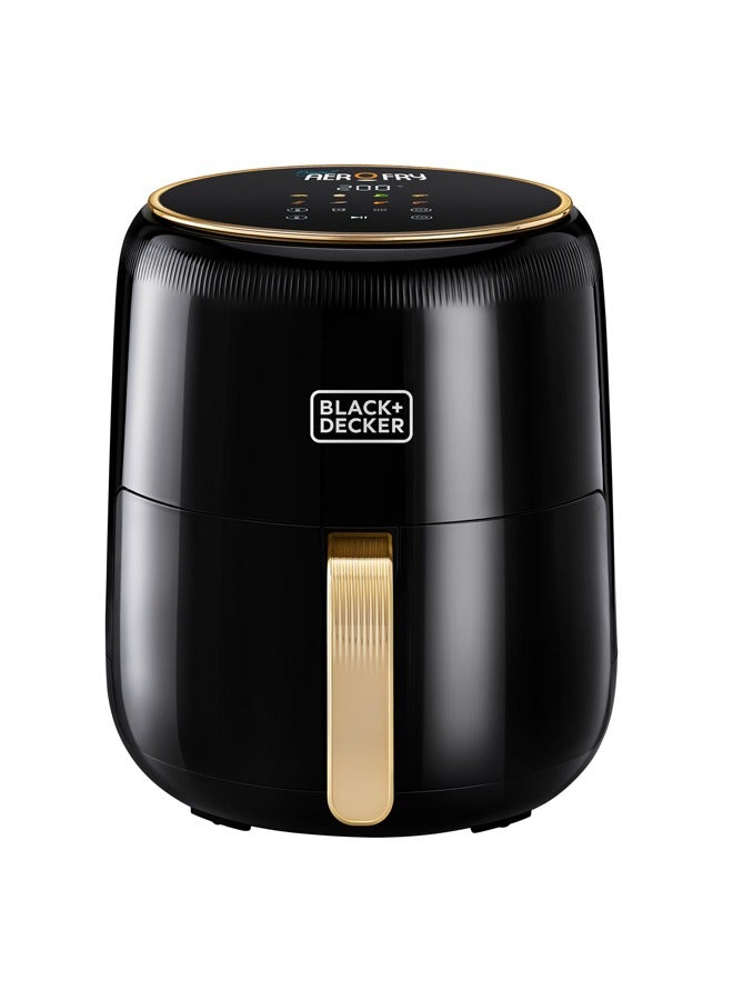 BLACK+DECKER 8-In-1 Digital Air Fryer, 4.5L Non-Stick Basket, 1500W, Rapid Air Technology, LED Touch Display, 24-Hour Delay Timer, Auto-Off Safety, Dishwasher Safe Basket 4.5 L 1500 W AF4510-B5 Black - Image 1