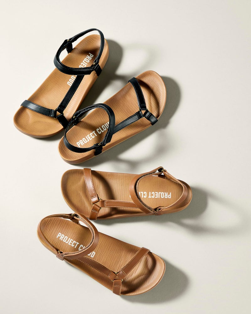 Project Cloud Sandals for Women 2026 - Strappy Adjustable Womens Sandals with Plush Insole - Lightweight & Non Slip Women Footwear - Everyday Wear Womens Slides (Brandy,NATRAFFIA,7.5) - Image 2