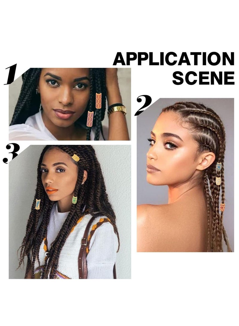 NIBEMINENT Hair Beard Beads,54 Pcs 18 Styles Tube Beads Dreadlock Braid Cuff Clip Bright Vikings for Men Women Moustache Decoration - Image 4