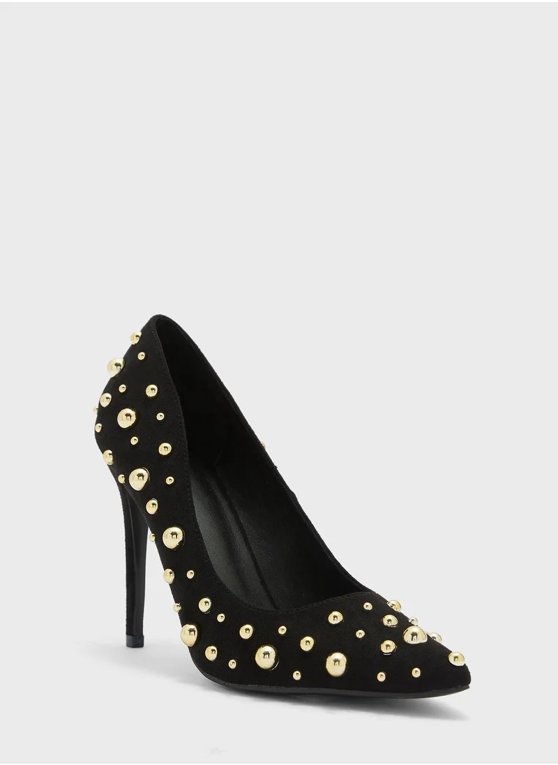 Ginger Stud Detail Pointed Stiletto Pump