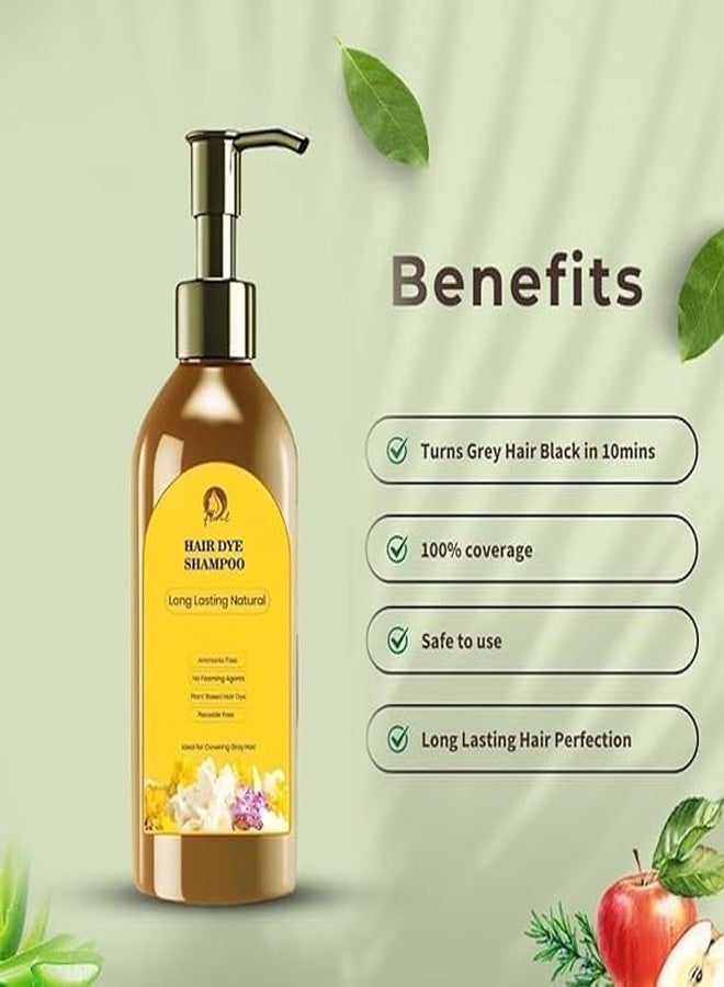 Japanese Hair Dye Shampoo for Women and Men, Plant-Based Dye, Ammonia-Free, Paraben-Free, Natural and Long-Lasting Colour, 300ml - Image 5