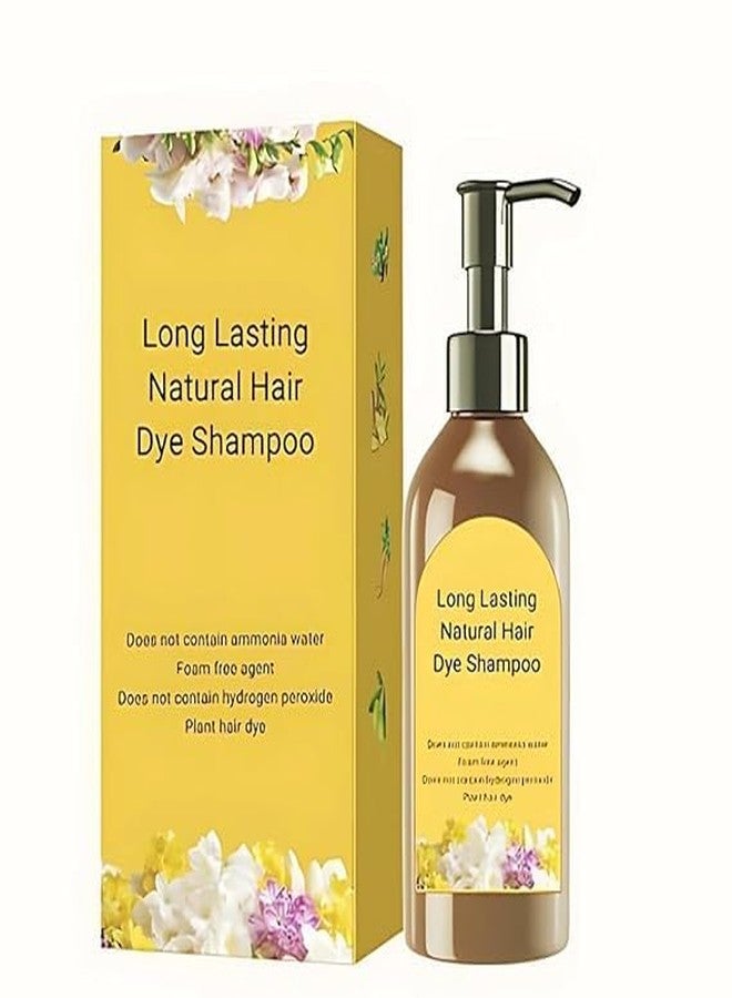 Japanese Hair Dye Shampoo for Women and Men, Plant-Based Dye, Ammonia-Free, Paraben-Free, Natural and Long-Lasting Colour, 300ml - Image 1
