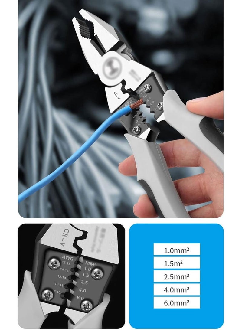 GGOOT Multifunctional Electrician Pliers,Multifunctional Universal Diagonal Pliers Needle Nose Pliers Hardware Tools Universal Wire Cutters Electrician (Color : 3-Piece Set A)  - Image 5