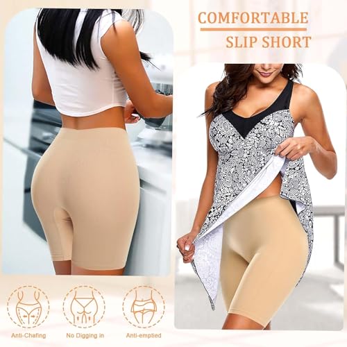 HSR Seamless Shaping Boyshorts Shapewear for Women Slip Shorts Under Dress Shapewear Shorts Tummy Control Waist Shapers (Free Size) (Fits Waist : 30 to 39 Inch) (Skin, One Size) - Image 5