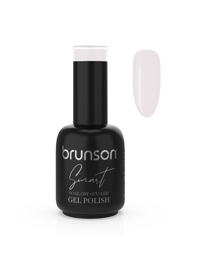 brunson Gel Polish, 15ml Smart Gel Nails Glossy Shine Finish Long Lasting Soak off UV Gel Nal Polish for Nail Art French Manicure Pedicure Salon Quality Chip Resistant Gel Nail Extensions UV Gel Nail Paint