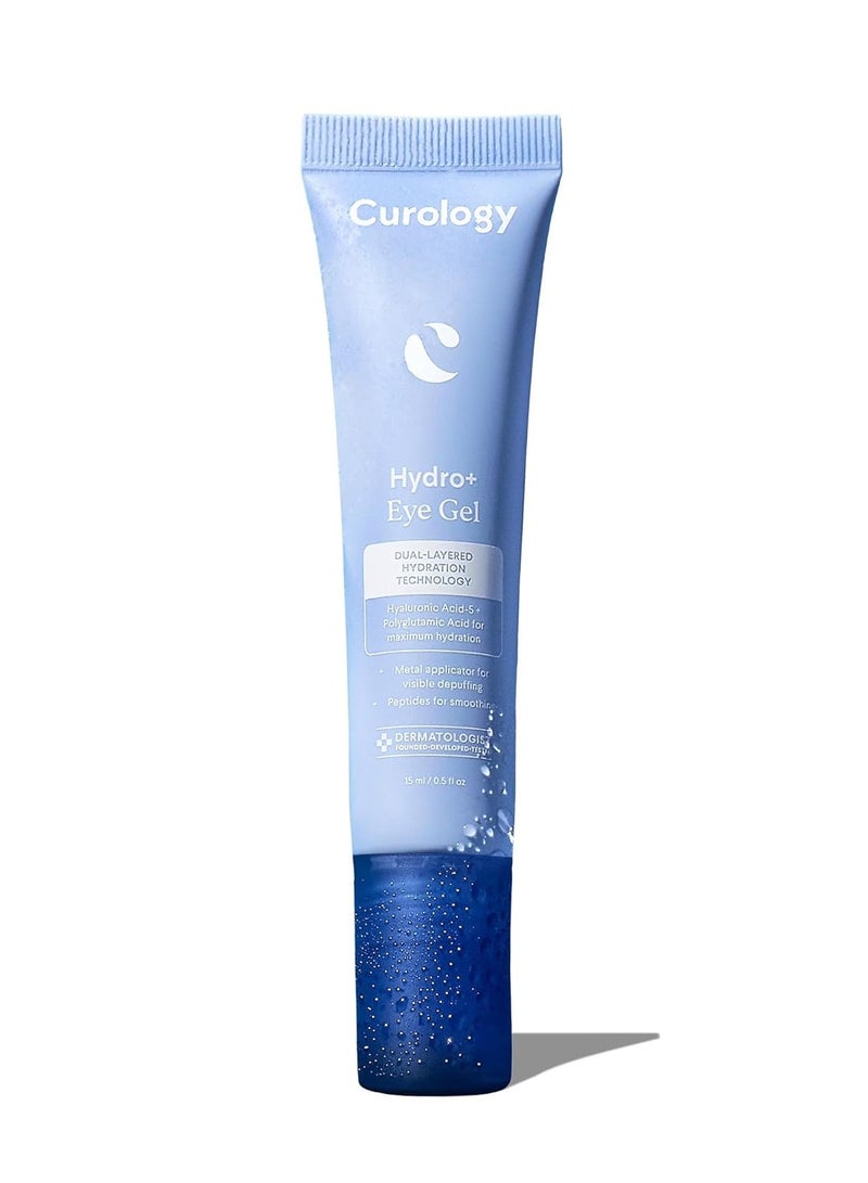 Curology Hydro+ Eye Gel, Hydrating Under Eye Cream with Hyaluronic Acid and Caffeine, 0.5 fl oz