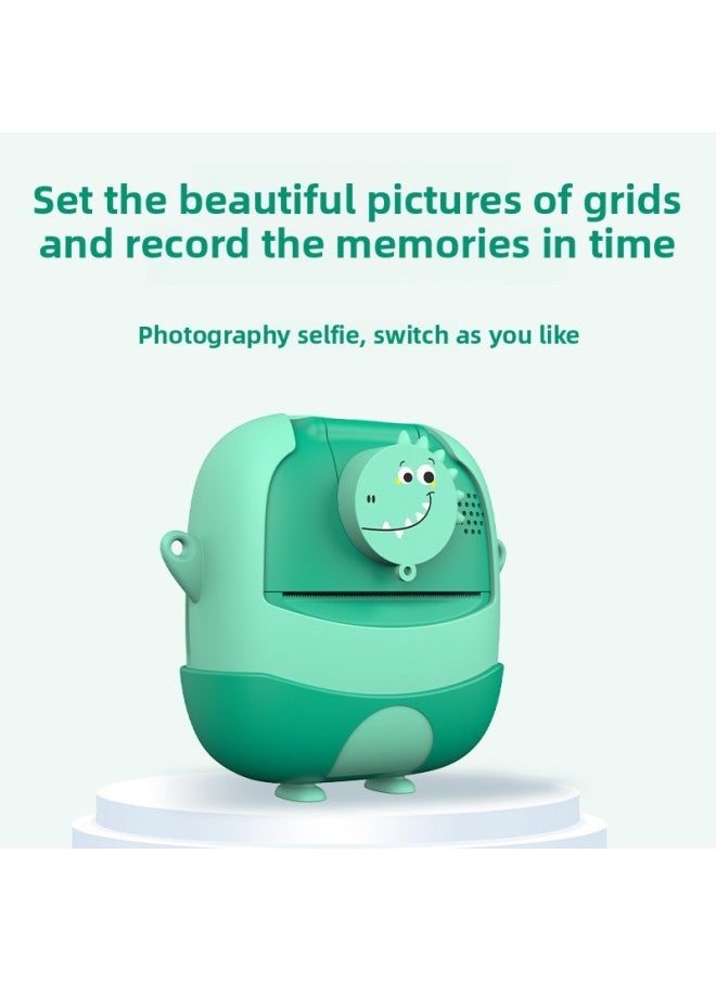 Generic 180 ° Flip Lens Kidsren's Printing Camera Instant Camera Polaroid Thermal Printer-Color:Pink (no Card)  - Image 3