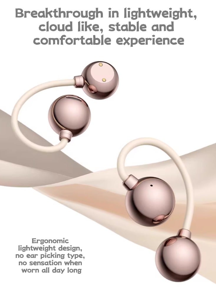 Wireless Bluetooth Earphones With Open Bone Conduction, No in Ear Sound, High Sound Quality, Noise Reduction, And Long Battery Life Ice Rock White - Image 5